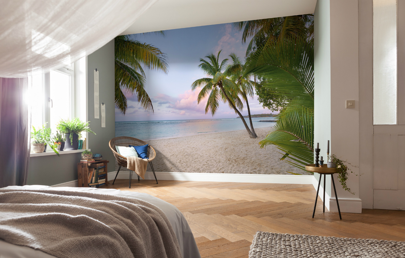 Beach Photomural – Morning in Caribbean Paradise Vlies
