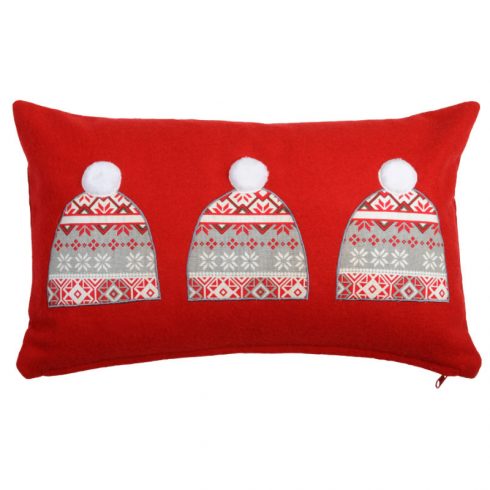 Perna decorativa lana - Caciulite de Iarna Rosie - Produs