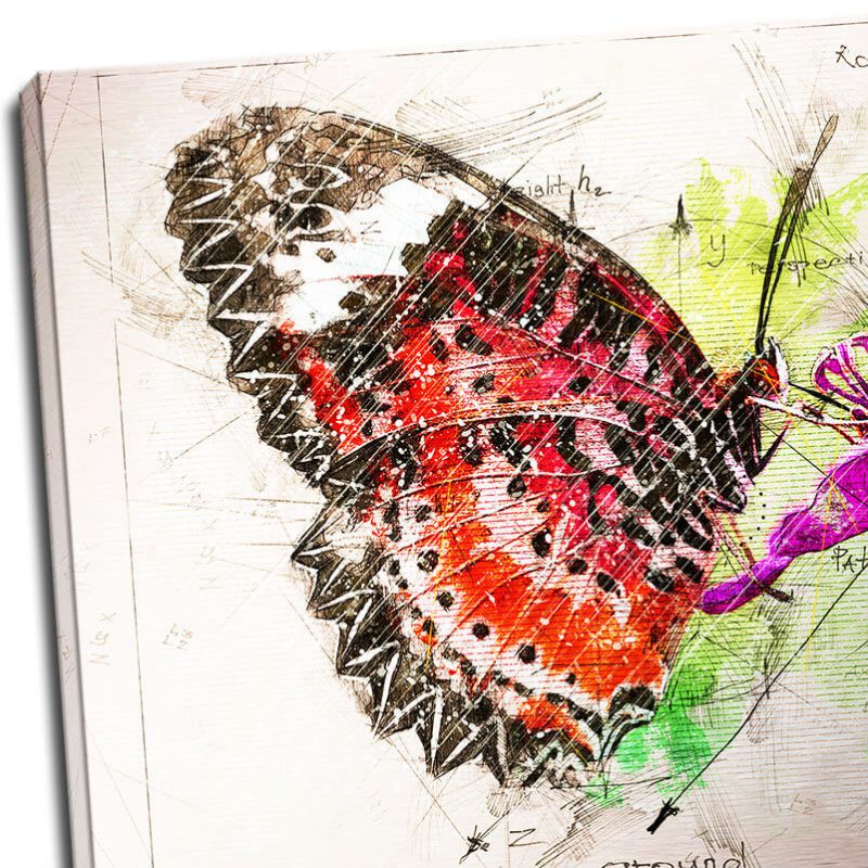 Tablou fluture - Botanica in culori - Detaliu