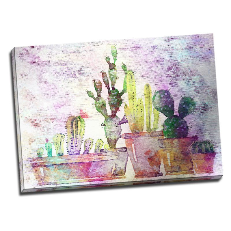 Tablou pentru bucatarie Cactusi colorati - Aspect zona luminata