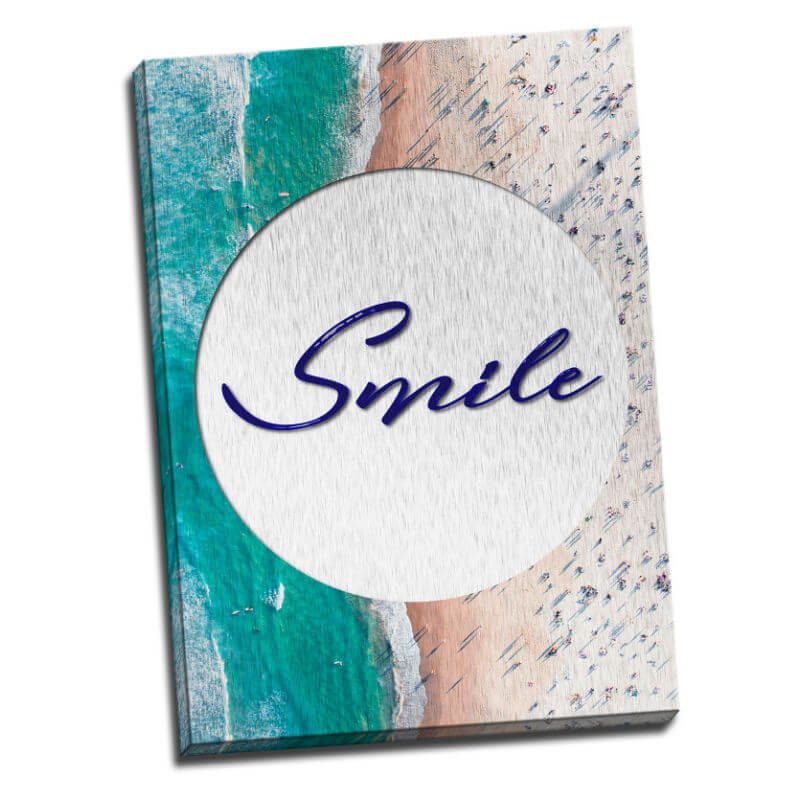 Tablou mesaj motivational - Smile - Aspect zona luminata