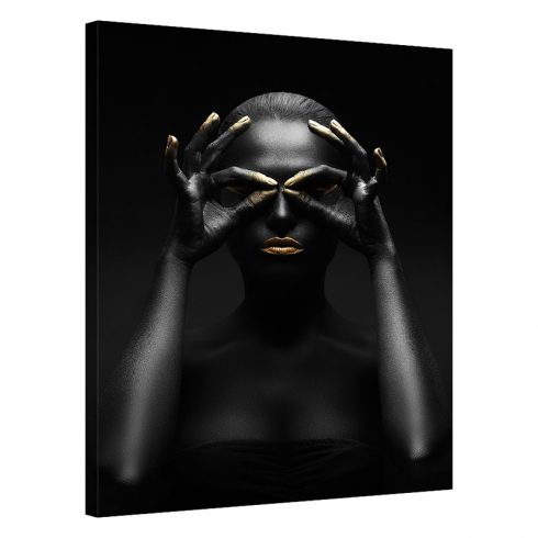 Tablou negru cu auriu femeie Vision