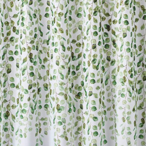 Green Leaves Shower Curtain 180 X 200, H M Shower Curtain Australian