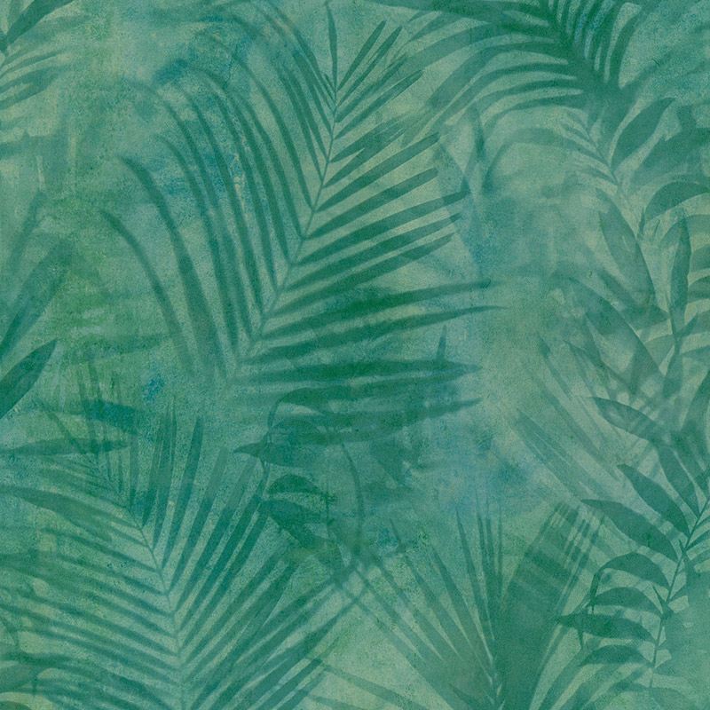 Tapet verde cu frunze de palmier